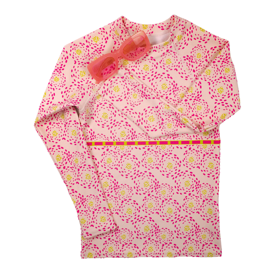 Girls Camilia Clusters Long Sleeve Rash Guard