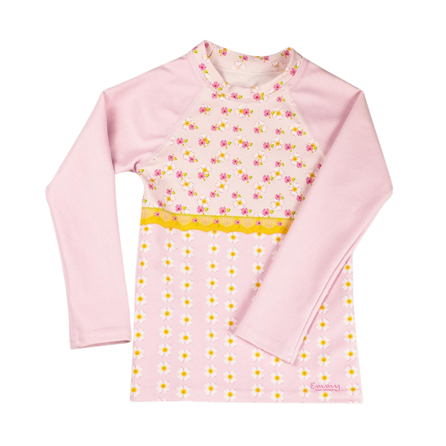 Girls Daisies All Day Long Sleeve Rash Guard