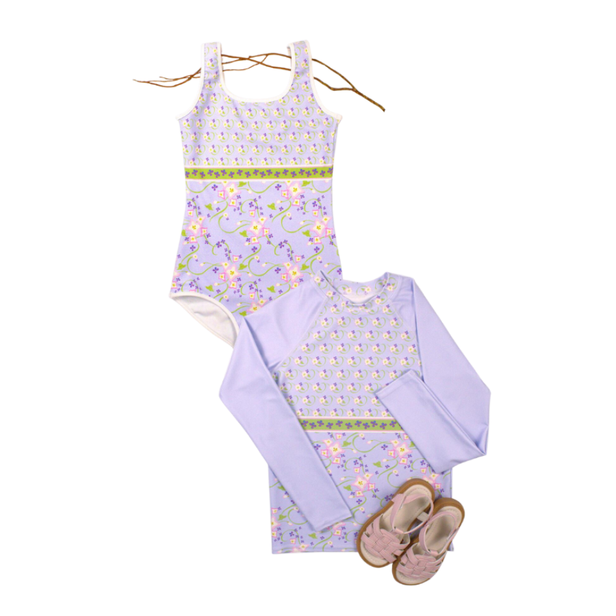 Girls Morning Glory Tangle Swim Set by Designer Emmy Abbott